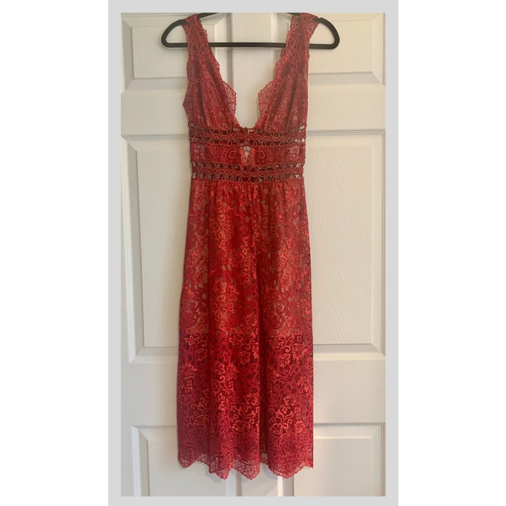 NWT: For Love & Lemons Mon Cheri Midi Dress